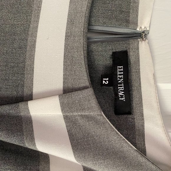 Gray Stripe Dress - SZ 12 - Picture 2 of 3